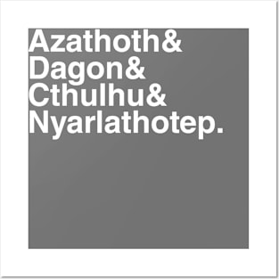 Azathoth & Dagon & Cthulhu & Nyarlathotep Posters and Art